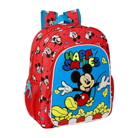 MOCHILA JUNIOR ADAPTABLE MICKEY MOUSE "HAPPY SMILES" 612214640 38*32 SAFTA22