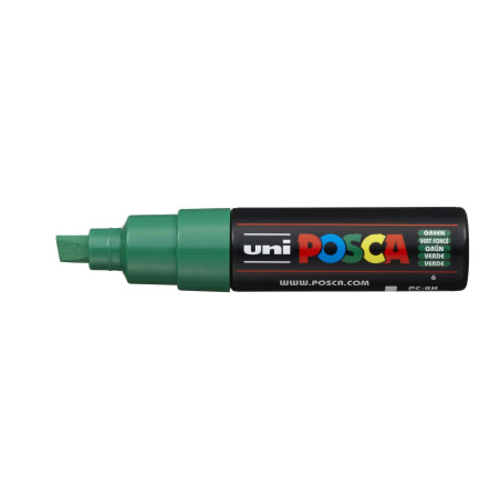 MARCADOR UNI-BALL POSCA PC-8K BISEL GRUESO 8MM VERDE (6)