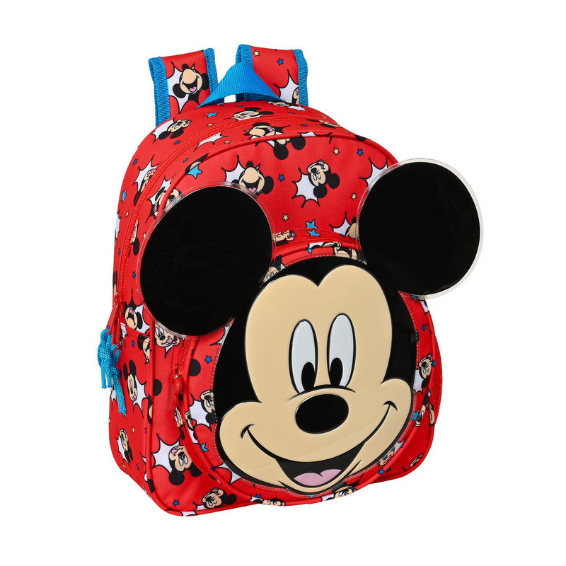 MOCHILA INFANTIL ADAPTABLE MICKEY MOUSE "HAPPY SMILES" 612214609 34*28 SAFTA22