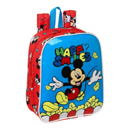 MOCHILA GUARDERIA ADAPTABLE MICKEY MOUSE "HAPPY SMILES" 612214232 27*22 SAFTA22