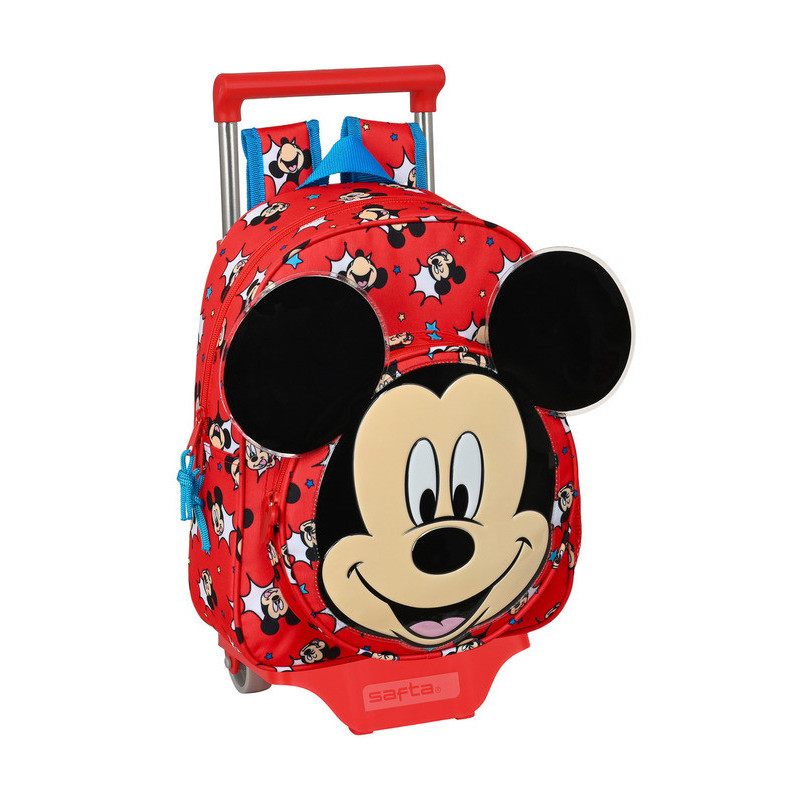 MOCHILA 609+CARRO 705 MICKEY MOUSE "HAPPY SMILES" 612214020 34*28 SAFTA22
