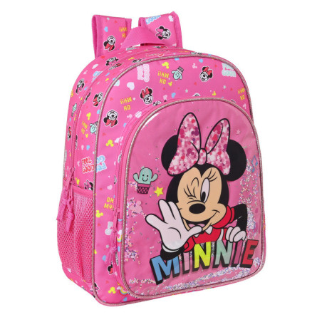 MOCHILA JUNIOR ADAPTABLE MINNIE MOUSE "LUCKY" 612212640 38*32 SAFTA22