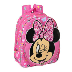 MOCHILA INFANTIL ADAPTABLE MINNIE MOUSE "LUCKY" 612212609 34*28 SAFTA22