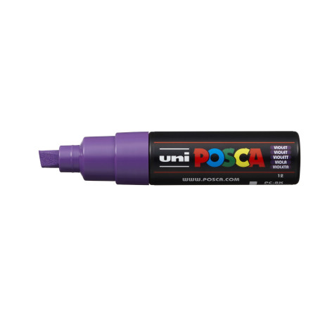 MARCADOR UNI-BALL POSCA PC-8K BISEL GRUESO 8MM VIOLETA (12)