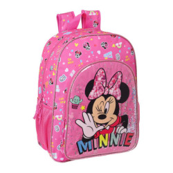 MOCHILA DE 33 CM ADAPTABLE MINNIE MOUSE "LUCKY" 612212180 42*33 SAFTA22