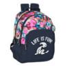 MOCHILA DOBLE ADAPTABLE EL NIÑO "LIFE IS FUN" 612207773 42*32 SAFTA22