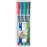 MARCD. PERMANENTE caja 4 COLORES LUMOCOLOR STAEDTLER 318 WP4