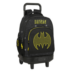 MOCHILA GDE C/RUEDAS COMPACT EXTRAIBLE BATMAN "COMIX" 612204918 45*33 SAFTA22