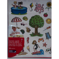 ETIQUETAS APLI GOMETS TEMATICOS VERANO 12H REF.11623 ^