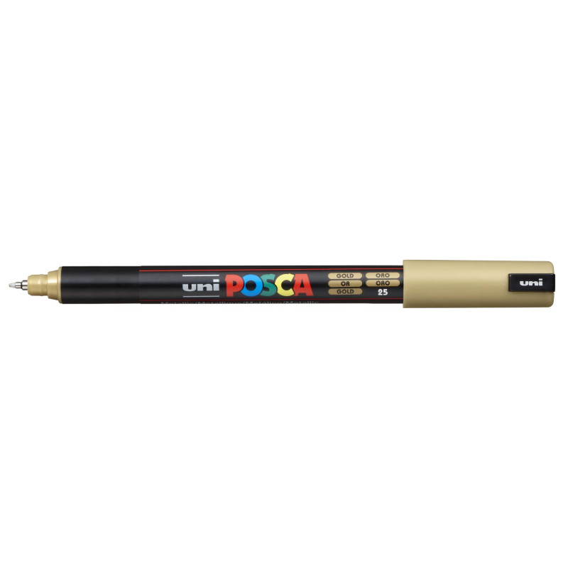 MARCADOR UNI-BALL POSCA PC-1MR PUNTA EXTRA FINA 0,7MM ORO (25)