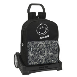 MOCHILA 754+CARRO EVOLUTION SMILEY WORLD "URBAN FLOW" 612192860 43*32 SAFTA22