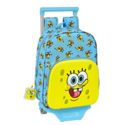 MOCHILA 185+CARRO 705 CON BOLSILLO 3D BOB ESPONJA "POSITIVE VIBES" 612191020 34*26 SAFTA22