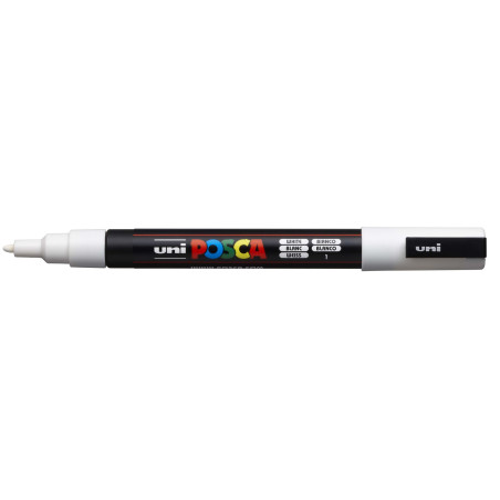 MARCADOR UNI-BALL POSCA PC-3M PUNTA REDONDA 0,9-1,3MM BLANCO (1) 263533000