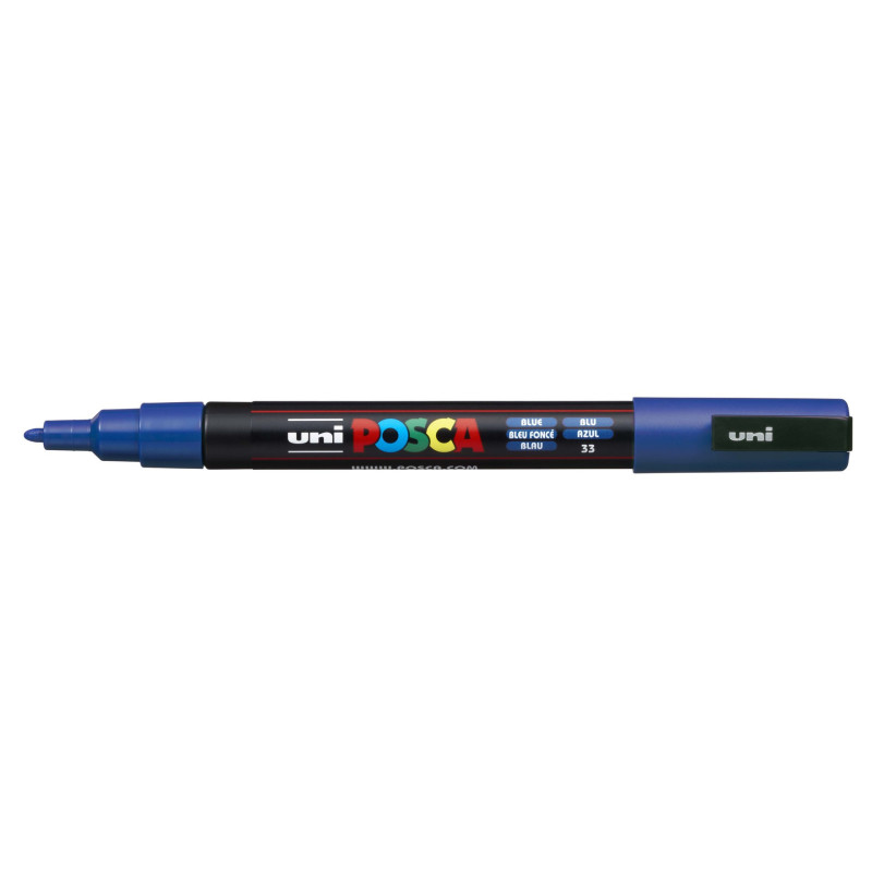 MARCADOR UNI-BALL POSCA PC-3M PUNTA REDONDA 0,9-1,3MM AZUL (33)