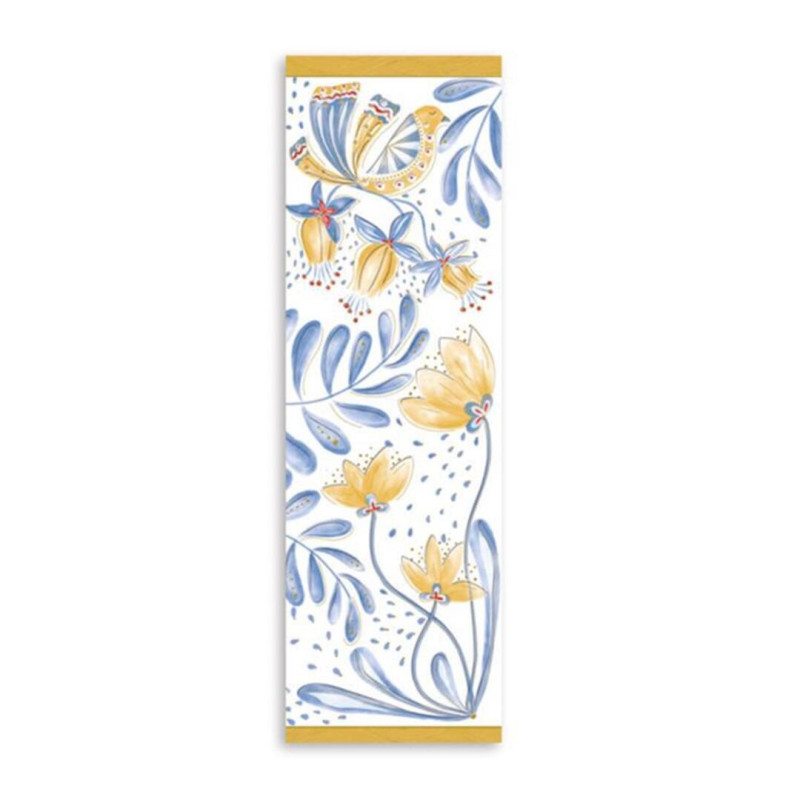 PUNTO LIBRO CARTON TURNOWSKY FLORES RAMAS AZUL GRABADO C/ORO ARGU 47911