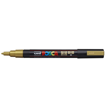 MARCADOR UNI-BALL POSCA PC-3M PUNTA REDONDA 0,9-1,3MM ORO (25)