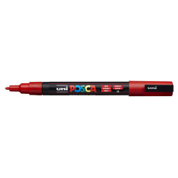 MARCADOR UNI-BALL POSCA PC-3M PUNTA REDONDA 0,9-1,3MM ROJO (15)