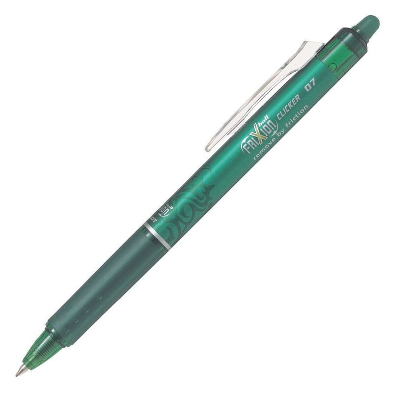 BOLIGRAFO PILOT FRIXION CLICKER RETRACTIL VERDE C/12U