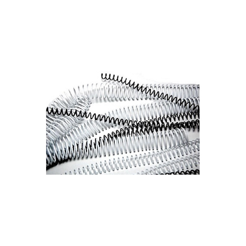 ESPIRAL METALICA 8MM NEGRAS (CJ.100) PASO 5:1 GBC