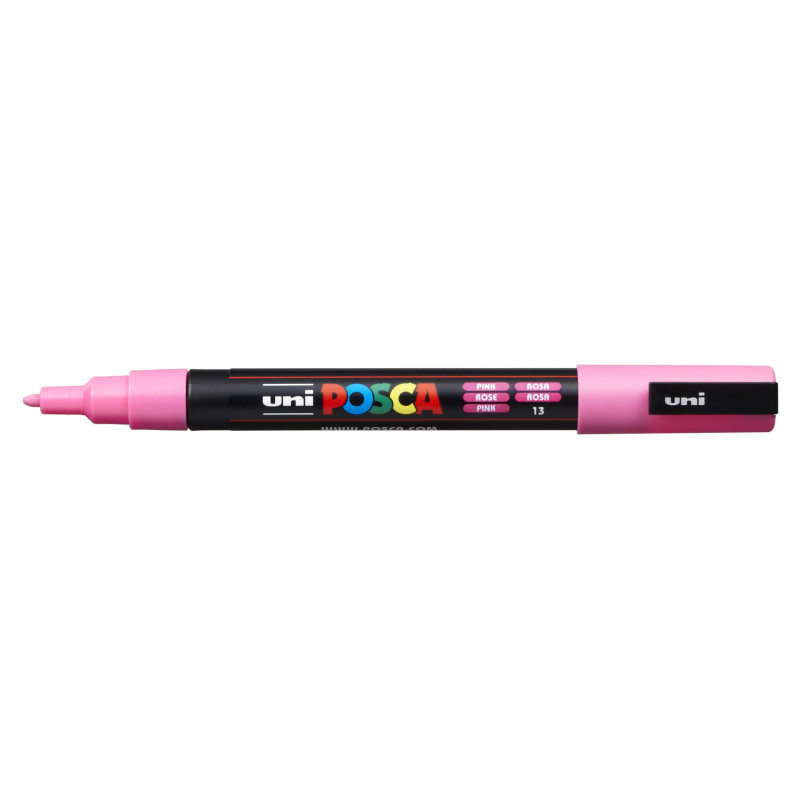 MARCADOR UNI-BALL POSCA PC-3M PUNTA REDONDA 0,9-1,3MM ROSA (13)