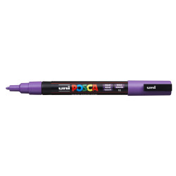 MARCADOR UNI-BALL POSCA PC-3M PUNTA REDONDA 0,9-1,3MM VIOLETA (12)