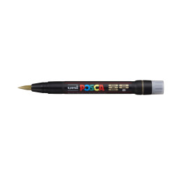 MARCADOR UNI-BALL POSCA PCF-350 PUNTA PINCEL ORO (25)