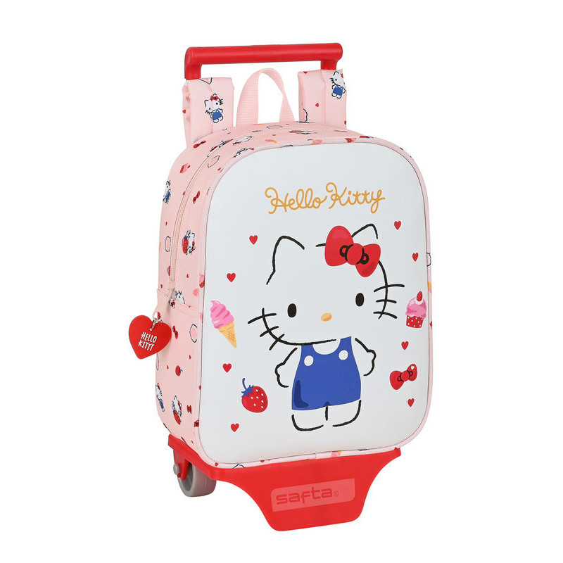 MOCHILA 232+CARRO 805 HELLO KITTY "HAPPINESS GIRL" 612116280 28*22 SAFTA22