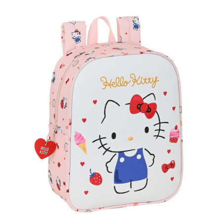 MOCHILA GUARDERIA ADAPT.CARRO HELLO KITTY "HAPPINESS GIRL" 612116232 27*22 SAFTA22