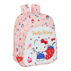 MOCHILA INFANTIL ADAPT.CARRO HELLO KITTY "HAPPINESS GIRL" 612116185 34*26 SAFTA22