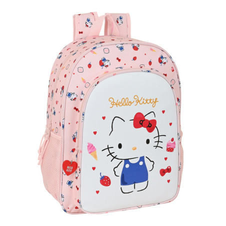 MOCHILA DE 33 CM ADAPT.CARRO HELLO KITTY "HAPPINESS GIRL" 612116180 42*33 SAFTA22