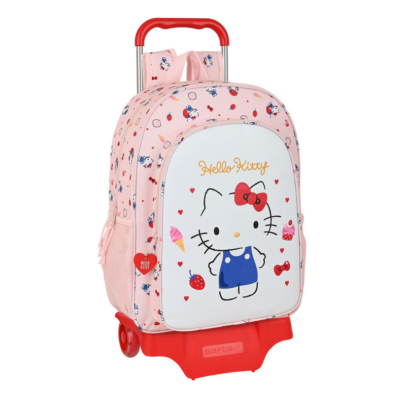 MOCHILA 180+CARRO 905 HELLO KITTY "HAPPINESS GIRL" 612116160 42*33 SAFTA22