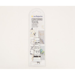 TEXTIL CONTORNO RELIEVE NEGRO – BLISTER LA PAJARITA 143964 20 ML PTE 6U