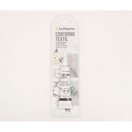 TEXTIL CONTORNO RELIEVE NEGRO – BLISTER LA PAJARITA 143964 20 ML PTE 6U