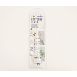 TEXTIL CONTORNO METALIZADO PLATA – BLISTER LA PAJARITA 144264 20 ML PTE 6U