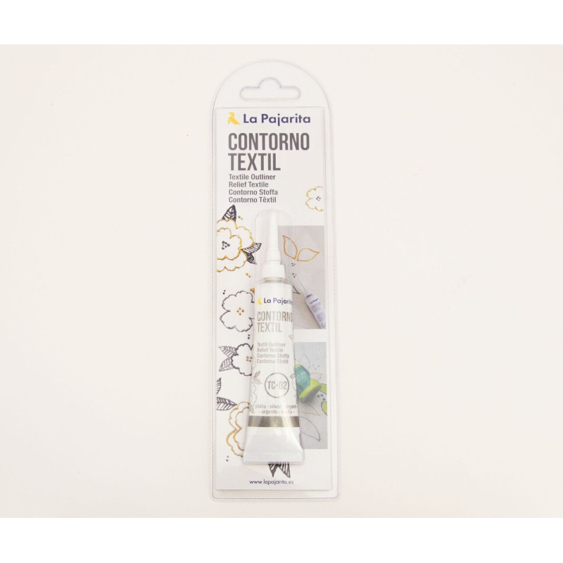 TEXTIL CONTORNO METALIZADO PLATA – BLISTER LA PAJARITA 144264 20 ML PTE 6U