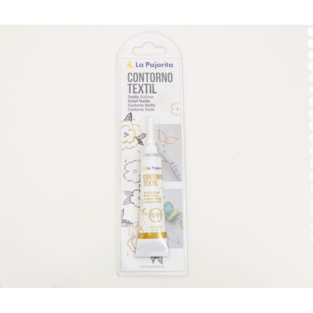 TEXTIL CONTORNO METALIZADO ORO – BLISTER LA PAJARITA 144364 20 ML PTE 6U