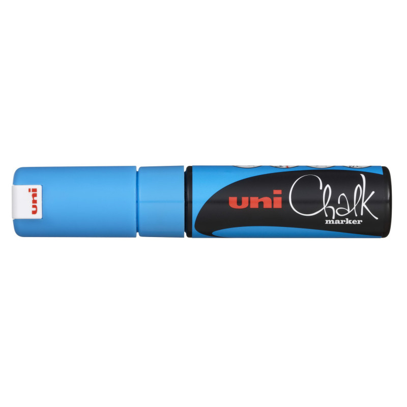 MARCADOR UNI-BALL CHALK TIZA LIQUIDA BISEL PWE-8K AZUL CLARO