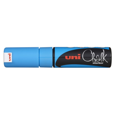 MARCADOR UNI-BALL CHALK TIZA LIQUIDA BISEL PWE-8K AZUL CLARO