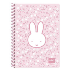 LIBRETA CUARTO 80 H. TAPAS DURAS MIFFY "FLORES" SAFTA26 542520065 22X15,5 UNIDAD