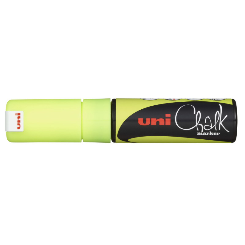 MARCADOR UNI-BALL CHALK TIZA LIQUIDA BISEL PWE-8K AMARILLO FLUOR