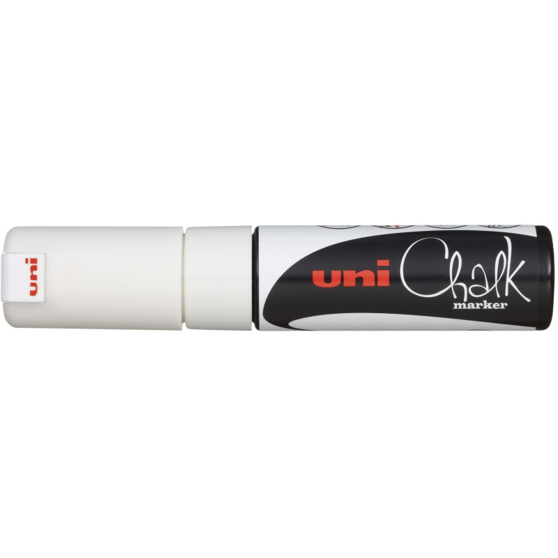 MARCADOR UNI-BALL CHALK TIZA LIQUIDA BISEL PWE-8K BLANCO