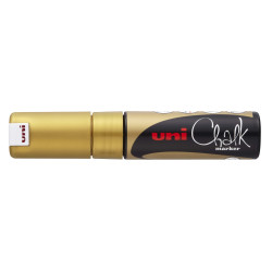 MARCADOR UNI-BALL CHALK TIZA LIQUIDA BISEL PWE-8K ORO