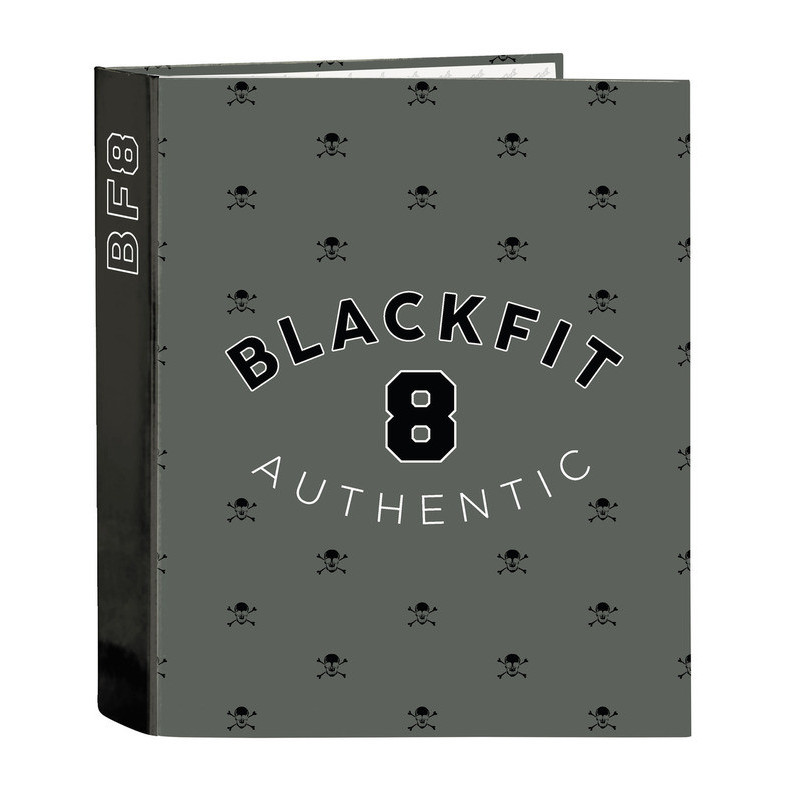 CARPETA F. 4 ANILLAS LOMO ANCHO BLACKFIT8 "SKULL" 542241657 33*27 SAFTA22