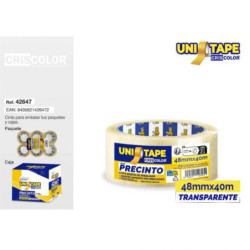 PRECINTO PP TRANSPARENTE ACRILICO 48MM*40M PACK6U CRISCOLOR 42647