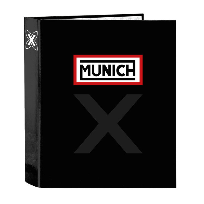 CARPETA F. 4 ANILLAS LOMO ANCHO MUNICH "DEEP NIGHT" 542210657 33*27 SAFTA22