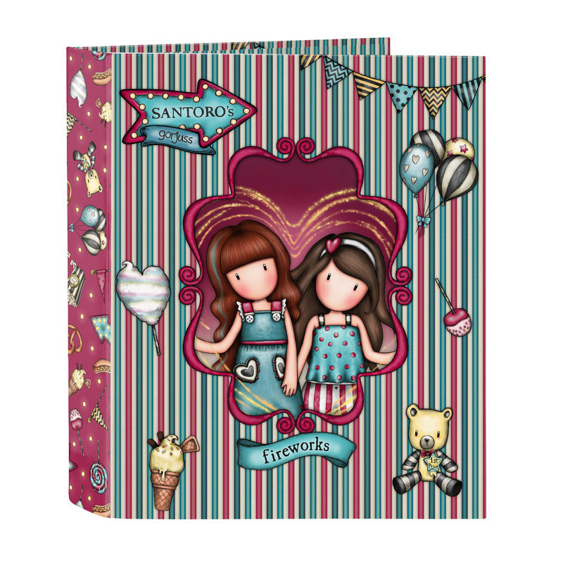 CARPETA F. 4 ANILLAS 35MM LOMO ANCHO GORJUSS™ FAIRGROUND "FIREWORKS" SAFTA23 ENERO 522218657