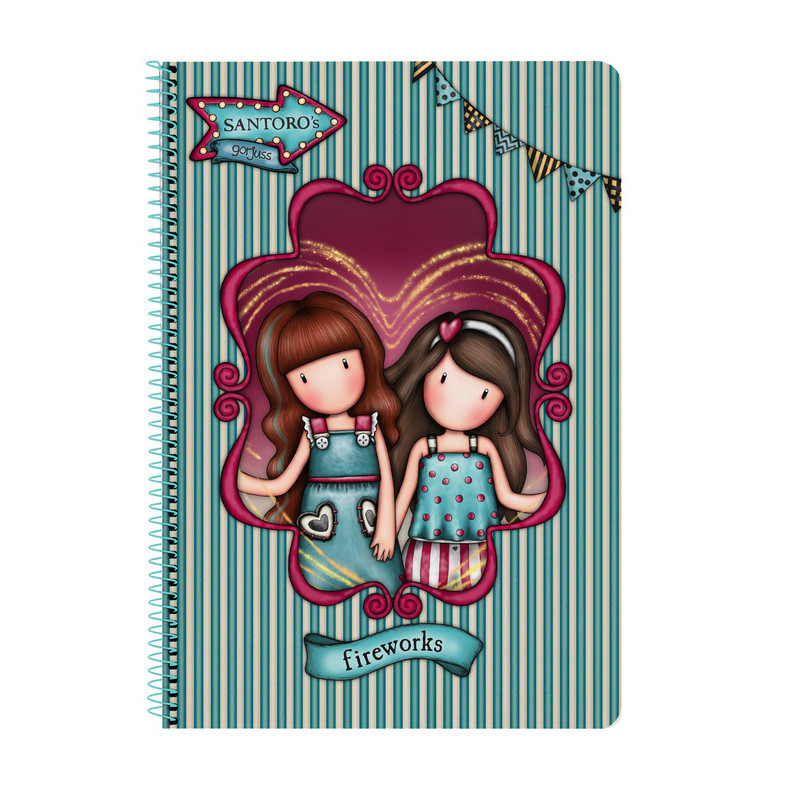 LIBRETA FOLIO 80 H. TAPAS DURAS GORJUSS™ FAIRGROUND "FIREWORKS" SAFTA23 ENERO 522218066