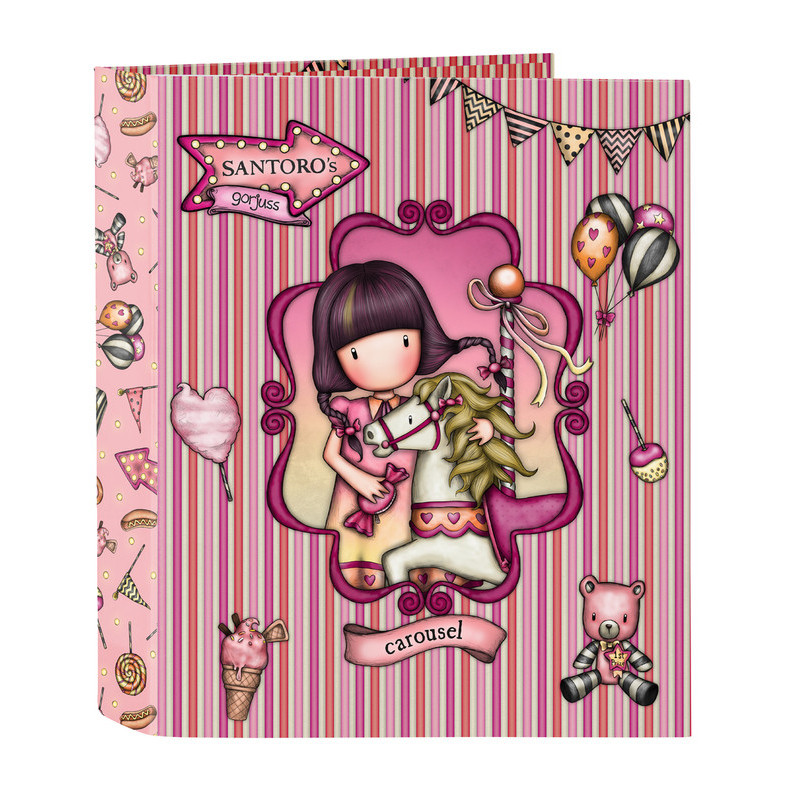 CARPETA F. 4 ANILLAS 35MM LOMO ANCHO GORJUSS™ FAIRGROUND "CAROUSEL" SAFTA23 ENERO 522216657