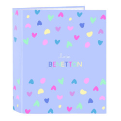 CARPETA F. 4 ANILLAS 35MM LOMO ANCHO BENETTON "LILA" SAFTA25 ENERO 512551657