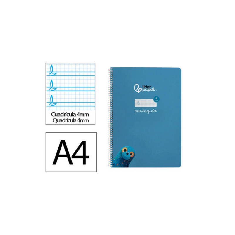 CUADERNO TD FL 80H LIDERPAPEL PAUTAGUIA LAMELA 4 MARGEN AZUL FOCA 171795